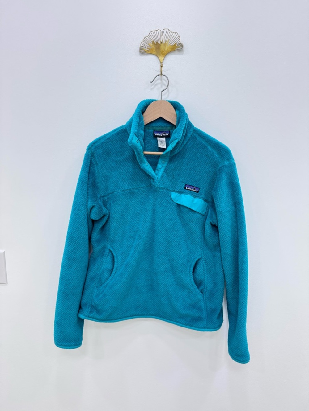 Patagonia Teal Blue Pullover Fleece Sweater